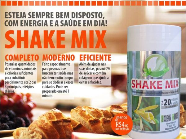 Shake Mix Abacaxi com Hortelã, morango e baunilha