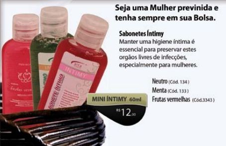 Sabonete Intimy Mini menta, morango ou frutas vermelhas